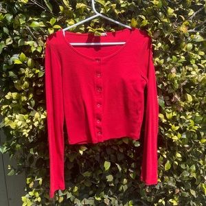 Heart & Hips bright red long sleeves top